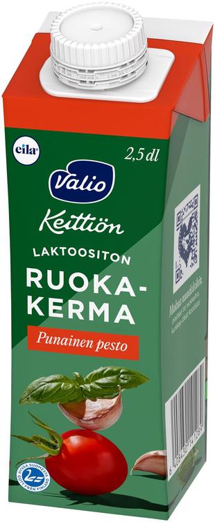 Valio Keittiön ruokakerma 2,5 dl punainen pesto UHT laktoositon