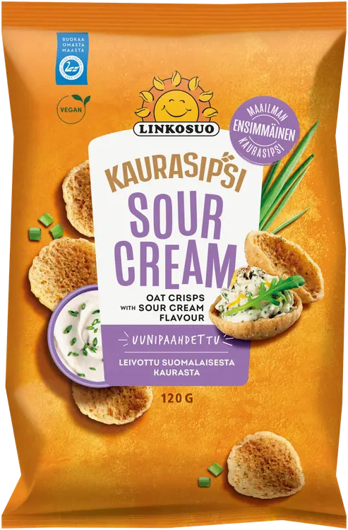 Linkosuo Kaurasipsi 120g Sour Cream