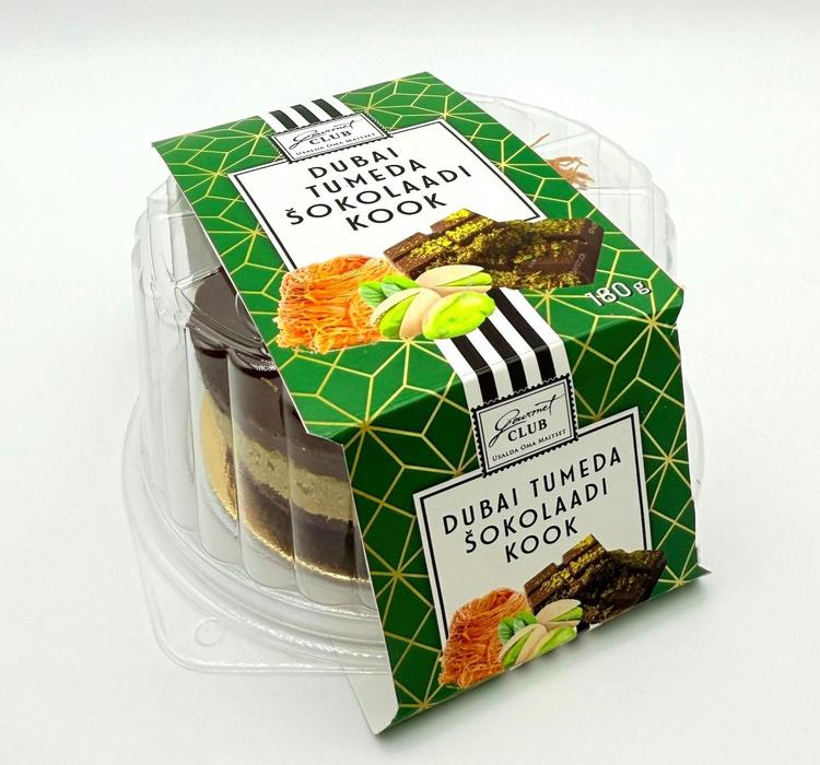 Gourmet Club Dubai stiilis tumeda šokolaadi kook 180 g