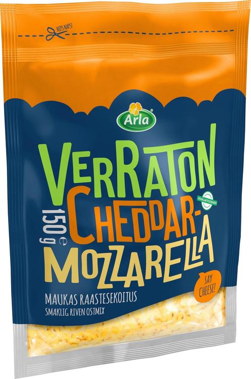 Arla Tolkuttomat Juustot Verraton Cheddar-Mozzarella raaste 150 g