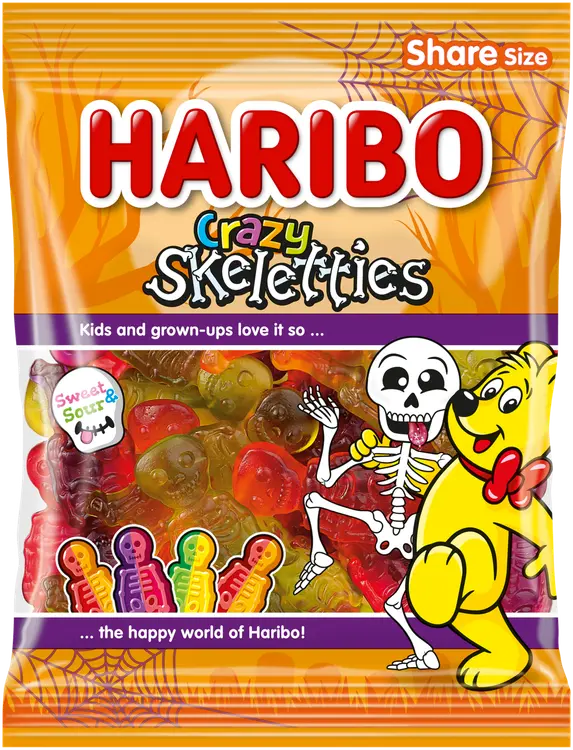 HARIBO Crazy Skeletties 160 g karkkipussi