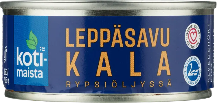 Kotimaista leppäsavukala rypsiöljyssä 150 g/115 g