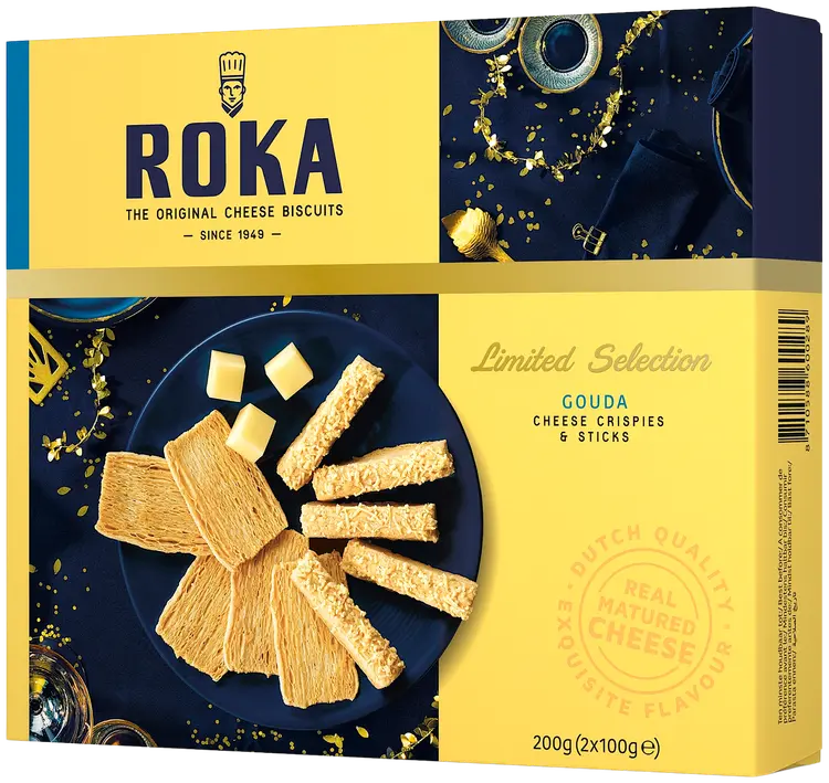 ROKA Keksilajitelma Goudakeksi & -juustotikku 200 g