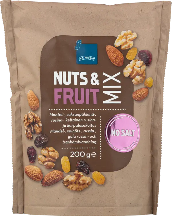 Rainbow pähkinä- ja hedelmäsekoitus 200 g