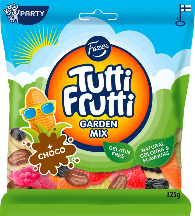 Fazer Tutti Frutti Garden Mix karkkipussi 325g