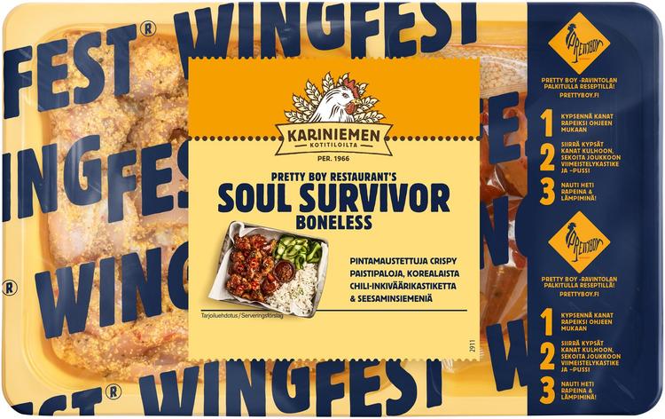 Kariniemen Kananpojan Wingfest® Boneless Soul Survivor 445 g