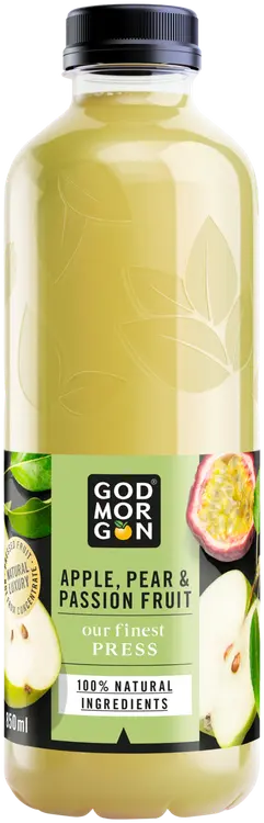 God Morgon Our Finest Press Omena-päärynä-passionhedelmä hedelmämehujuoma 850 ml
