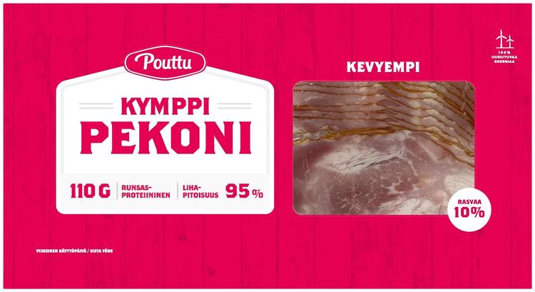 Pouttu Kymppi Pekoni 110g, kypsä