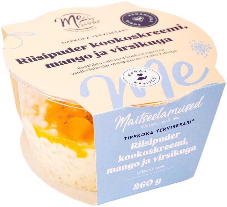 Riisipuder kookoskreemi, mango ja virsikuga 260 g