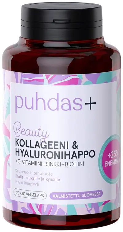 Puhdas+ Collagen&hyaluron 120+30kaps