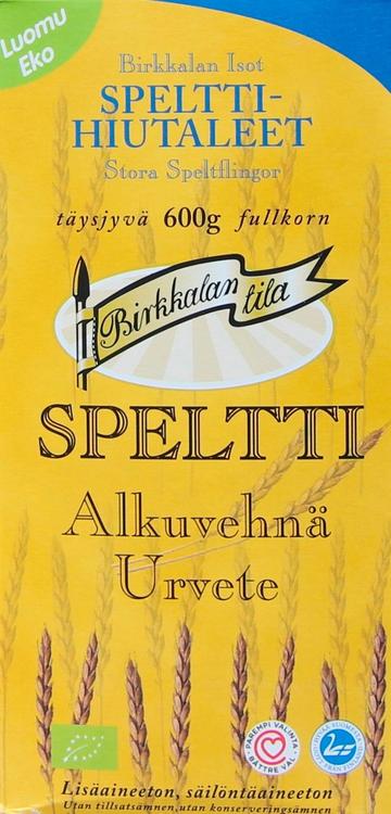 Birkkalan Luomu isot spelttihiutaleet täysjyvä 600g