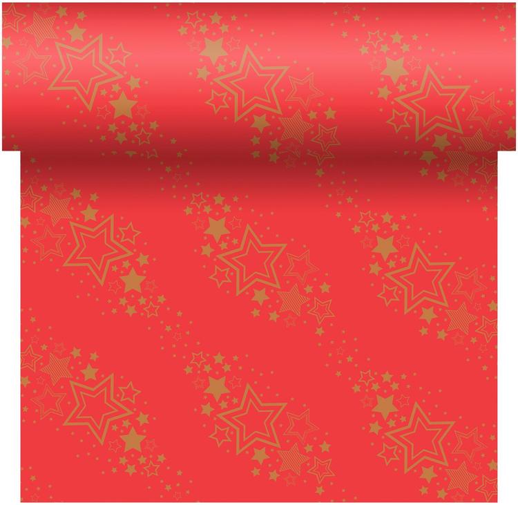 DUNI Dunicel®-poikkiliina 0,4 x 4,8 m Holiday Star Red