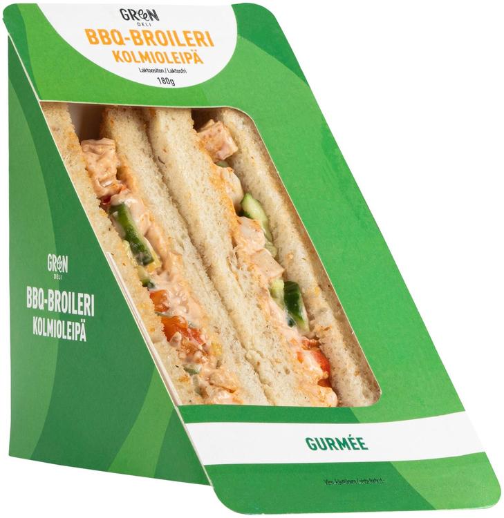 Greendeli BBQ-Broileri Gurmee Kolmioleipä 180 g