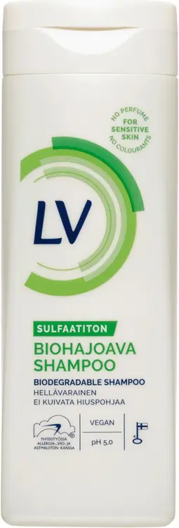 LV 250ml Biohajoava sulfaatiton shampoo