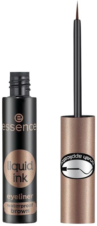 essence liquid ink eyeliner waterproof brown vedenkestävä nestemäinen rajausväri ruskea 3 ml
