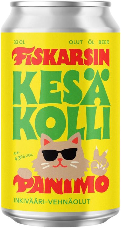 Fiskarsin Panimo Kesäkolli 4,3% tölkki Olut 33cl
