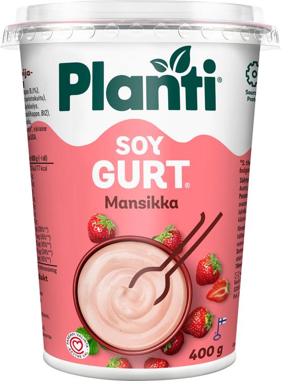 Planti Soygurt Mansikka 400g