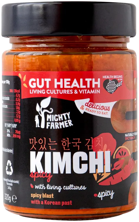 Mighty Farmer Tulinen Kimchi - fermentoitu kiinankaali 320g