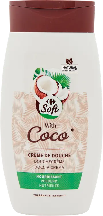 Carrefour Soft suihkuvoide Coconut Milk 250 ml