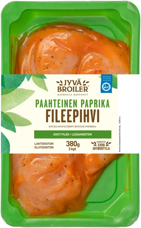 Jyväbroiler Broilerin Fileepihvi Paahteinen Paprika 380g