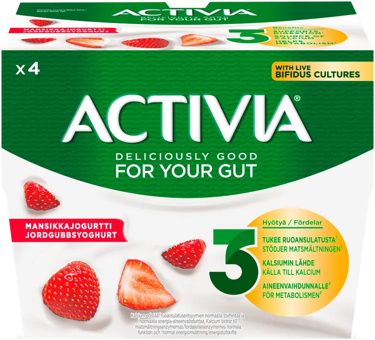 Danone Activia Mansikkajogurtti 4x125g