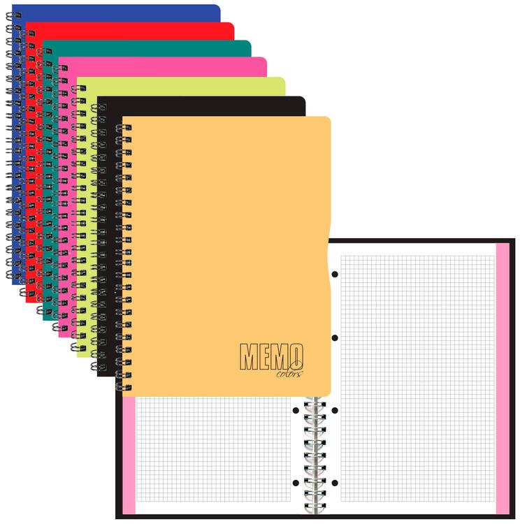 Memo colour a4 ruut, plastikkaaned, 80 l