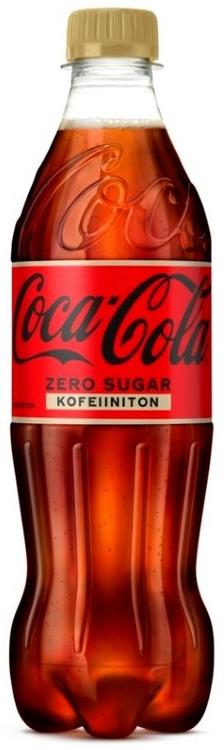 Coca-Cola Zero Sugar Kofeiiniton virvoitusjuoma muovipullo0,5 L