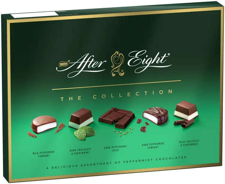 After Eight 199g minttutäytteistä tummaa ja maitosuklaata suklaarasia