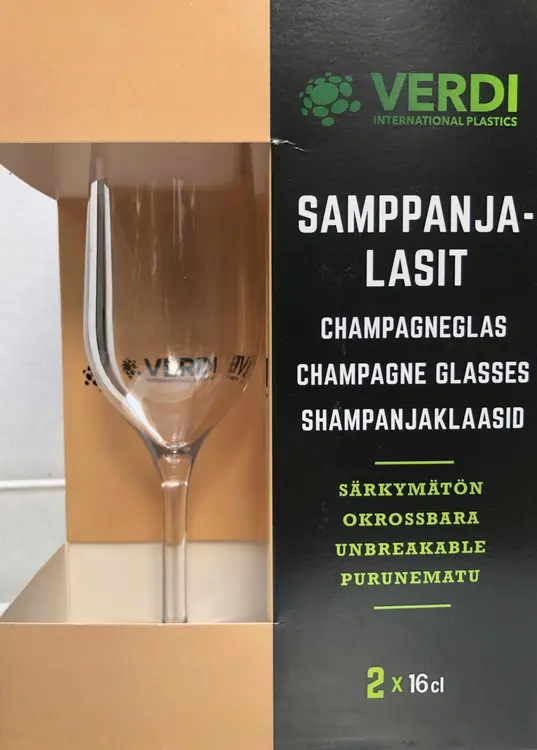 Akvila shampanjalasi Tao 16cl / 2kpl särkymätön, konepesunkestävä