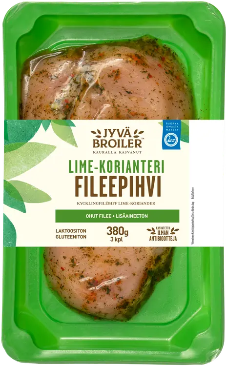 Jyväbroiler Broilerin Fileepihvi Lime-Korianteri 380g