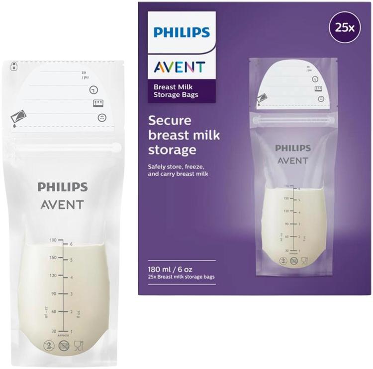 Philips Avent rintamaidon säilytyspussi 25x180ml