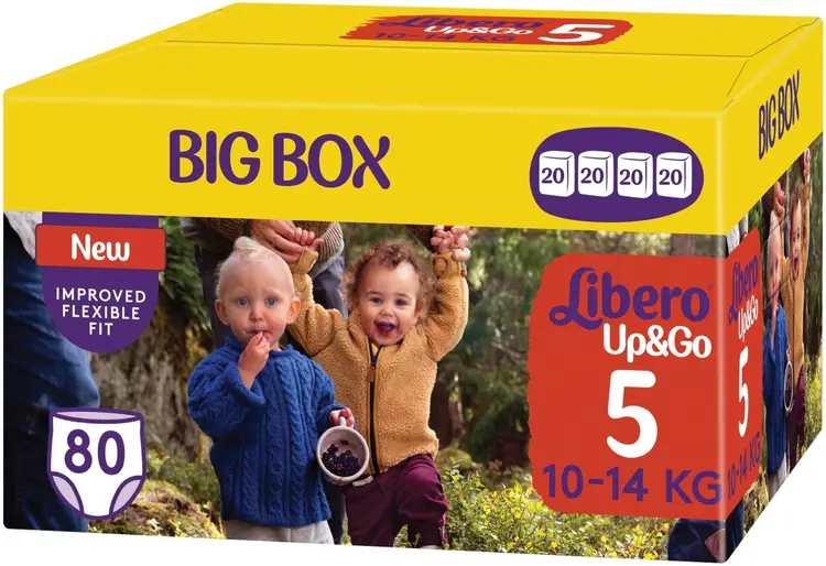 Libero Up&Go housuvaippa koko 5, 10-14 kg, 80 kpl