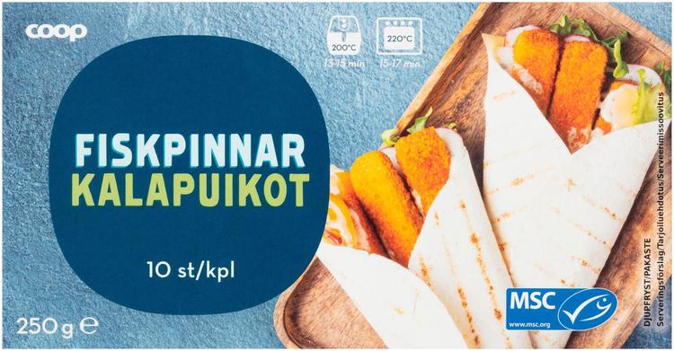 Coop kalapuikot MSC 250 g pakaste