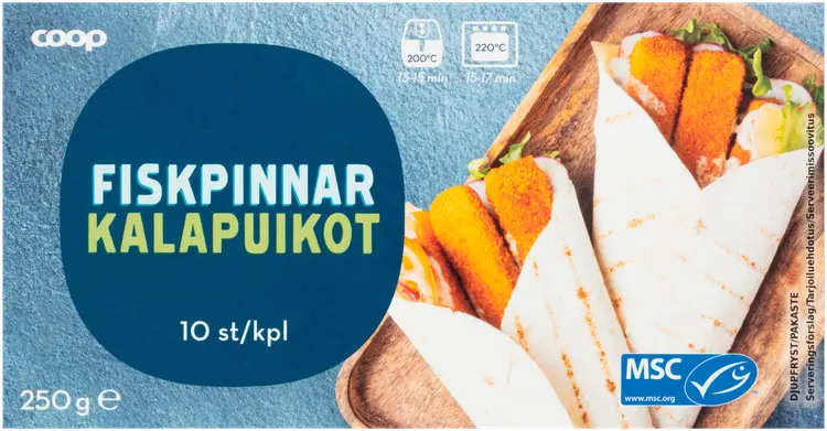 Coop kalapuikot MSC 250 g pakaste
