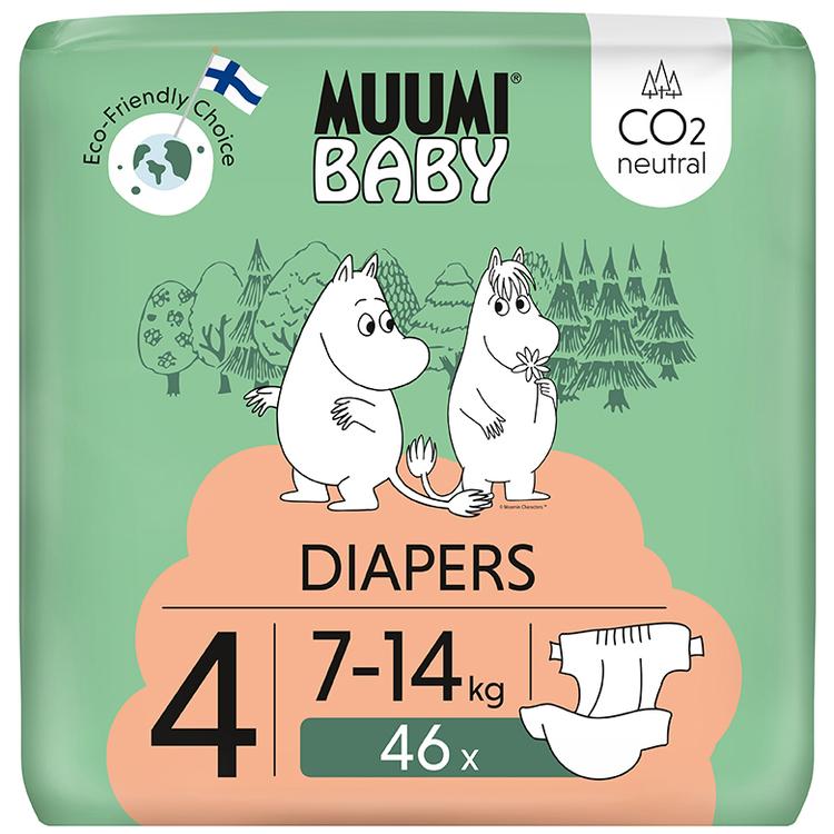 Muumi Baby Diapers teippivaippa  4 - 46 kpl 7-14 kg