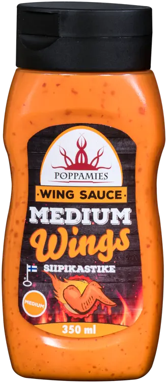 Poppamies Wing sauce medium siipikastike 340g