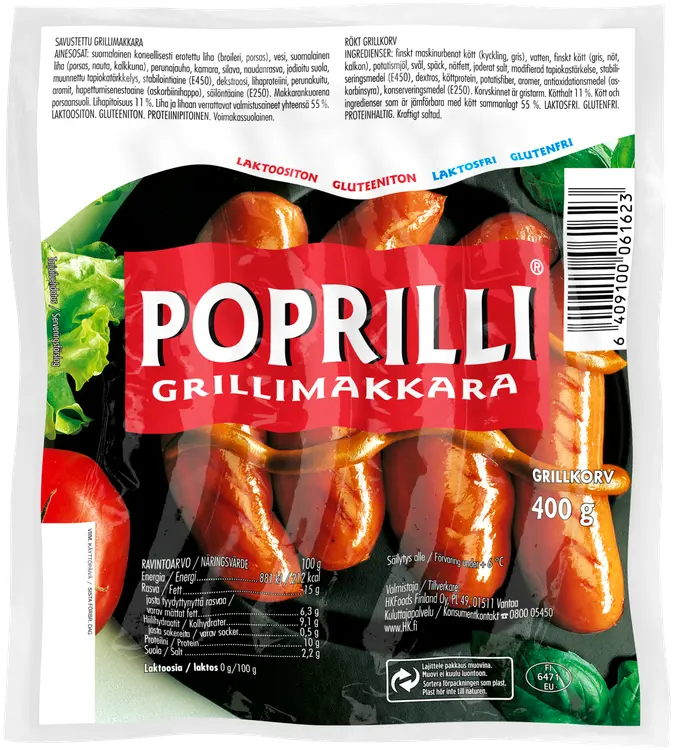 HK Poprilli® Grillimakkara 400 g