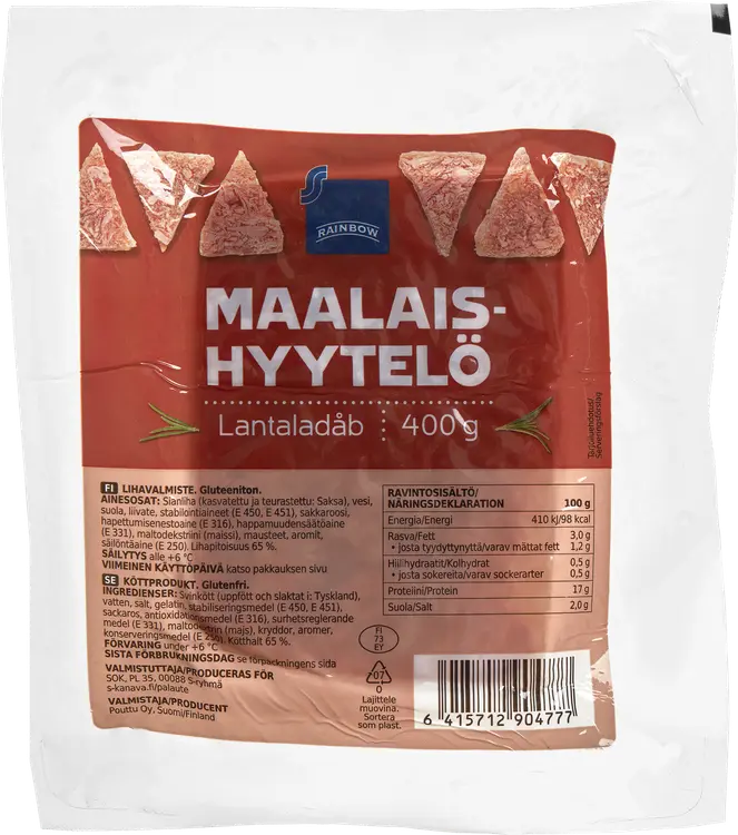 Rainbow Maalaishyytelö 400g, pala