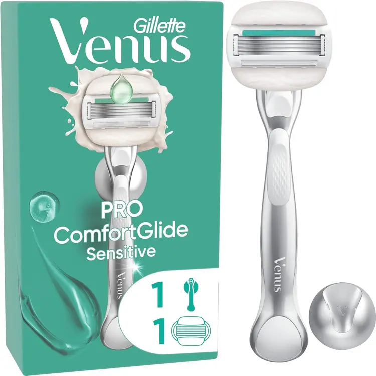 Gillette Venus Pro Comfortglide Sensitive Ihokarvanajohöylä + Seinäpidike