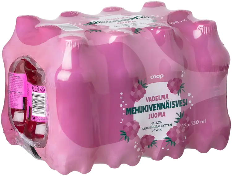 12 x Coop Vadelma mehukivennäisvesijuoma 330 ml
