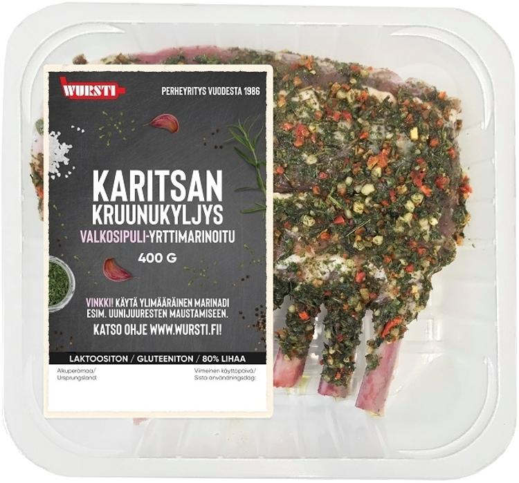 Wursti Karitsan kruunukyljys yrtti-valkosipuli marinoitu 400g