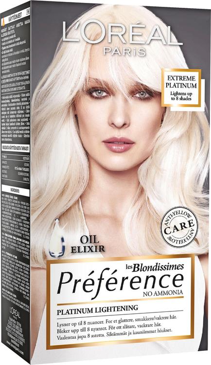 L´Oréal Paris Préférence Blondissimes Extreme Platinum Vaalennus