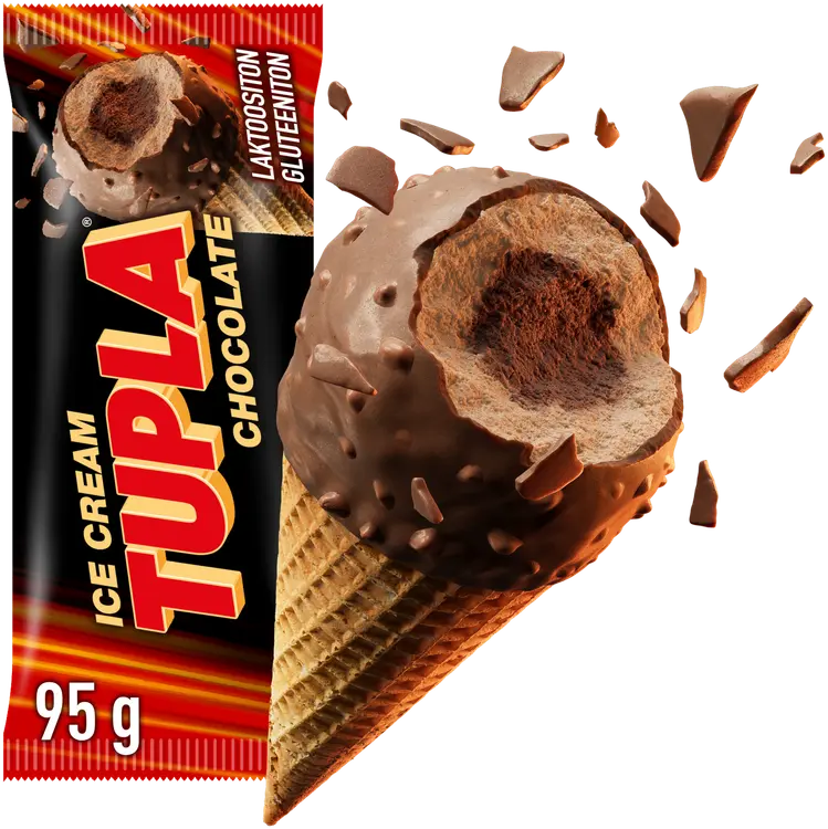 Tupla Chocolate jäätelötuutti 150ml/95g
