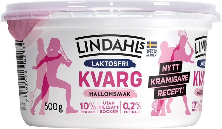 Lindahls laktoositon vadelmanmakuinen rahka 500g