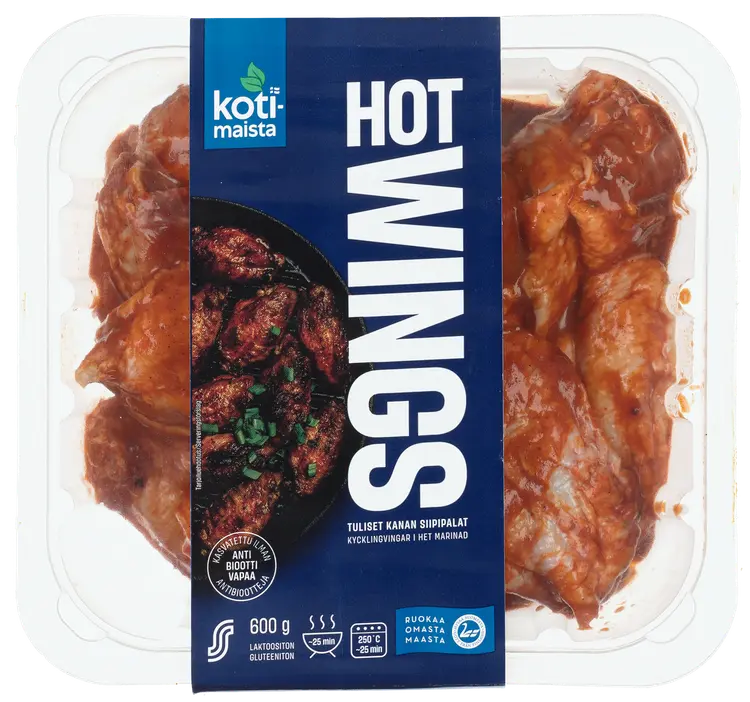 Kotimaista tuliset kanan siipipalat Hot wings 600 g