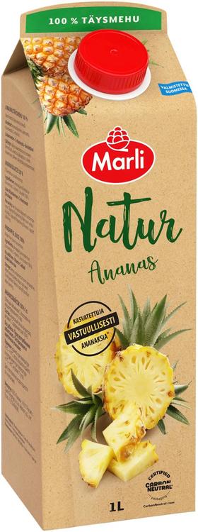 Marli Natur Ananastäysmehu 100% 1 L