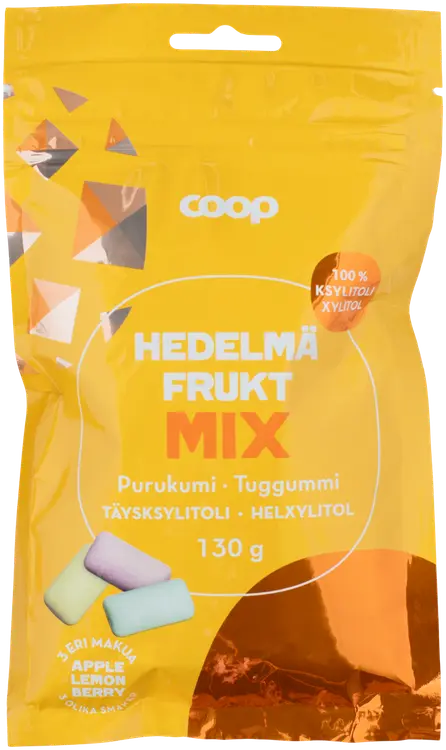 Coop täysksylitolipurukumi hedelmämix 130 g