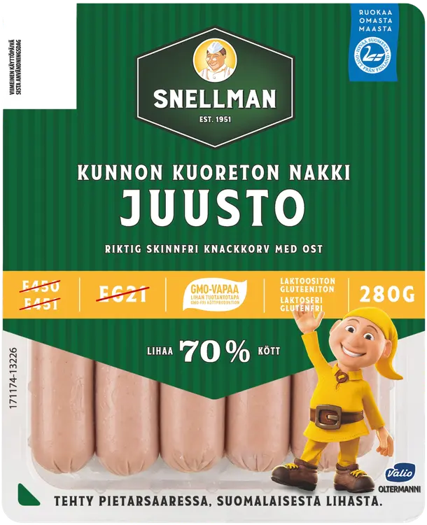 Snellman Kunnon kuoreton juustonakki 280g