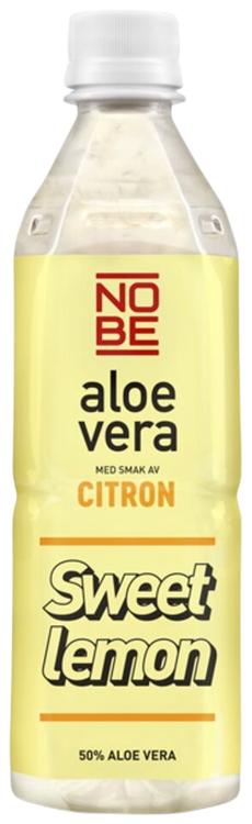 Nobe Sweet Lemon, sitruunan makuinen hiiilihapoton aloe vera juoma 500ml