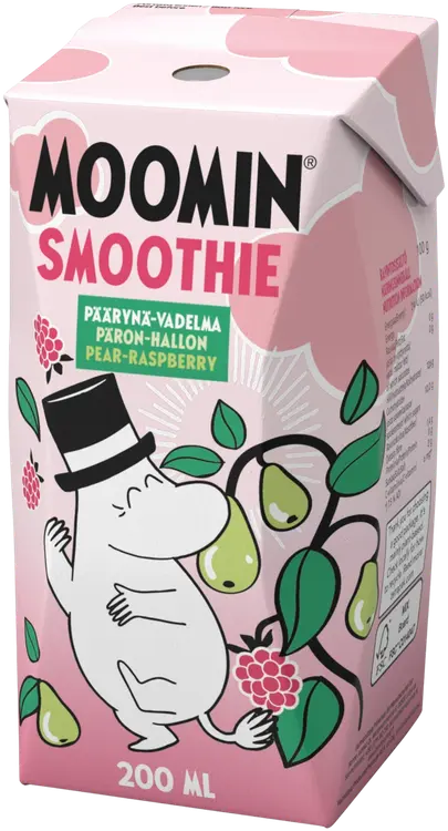 Moomin päärynä-vadelma smoothie 200ml